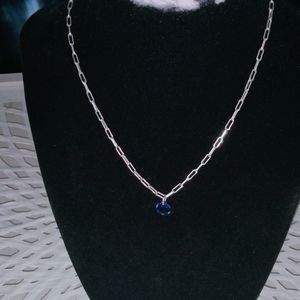 Swarovski sapphire 925 necklace